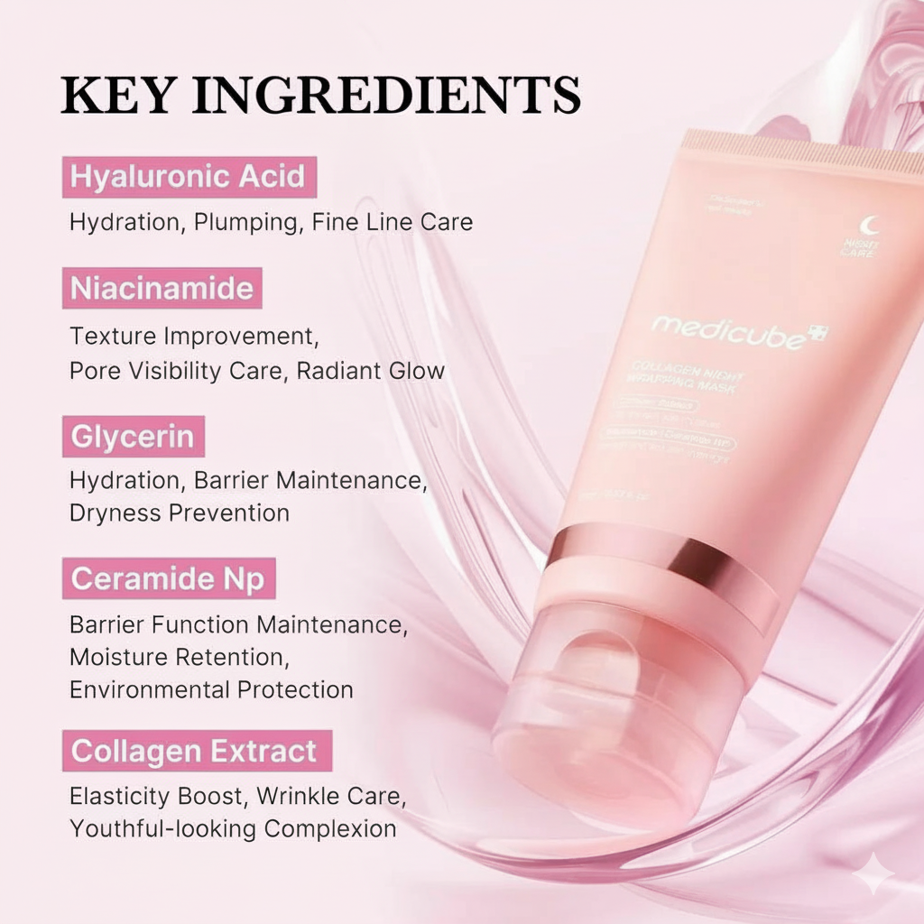 Glass Skin | Medicube Collagen Night Wrapping Mask